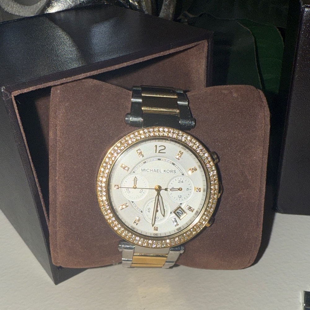 Michael Kors  RitzTwo-Tone Gold and Silver Watch